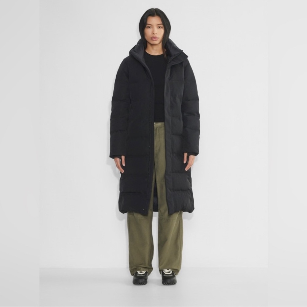 New Aritzia Tna The Powder Dri Parka™ long Black Insulated Jacket Sz S - Picture 4 of 17